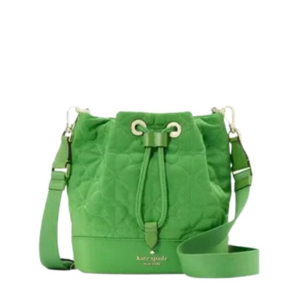 Kate Spade New York Flower Quilted Nylon Bucket Bag - Picture 3 of 15